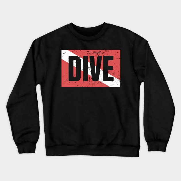 Scuba Dive Flag Crewneck Sweatshirt by MeatMan